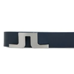 J.Lindeberg Golf Belt - Bridger Leather - JL Navy AW23 -Golf Fashion Shop j lindeberg golf belt bridger leather jl navy aw23 3 detail