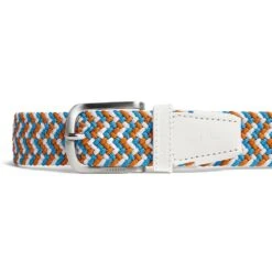 J.Lindeberg Golf Belt - Bubba Elastic - White AW23 -Golf Fashion Shop j lindeberg golf belt bubba elastic white aw23 3 detail