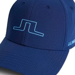J.Lindeberg Golf Cap - Caden - Estate Blue AW23 -Golf Fashion Shop j lindeberg golf cap caden estate blue aw23 3 detail