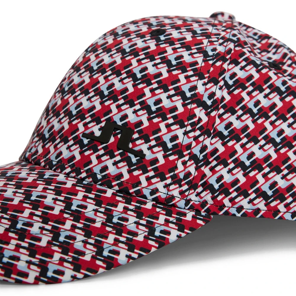 J.Lindeberg Golf Cap - Jim Print - MB Cherry AW23 5 J.Lindeberg Golf Cap - Jim Print - MB Cherry AW23 - Image 3