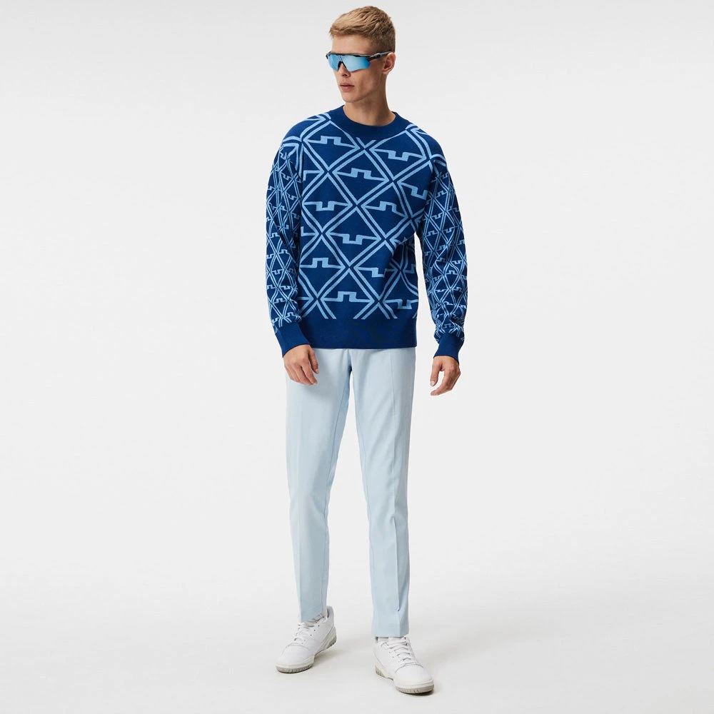 J.Lindeberg Golf Jumper - Isaac Jacquard Knit - EB Diamond AW23 - Image 9