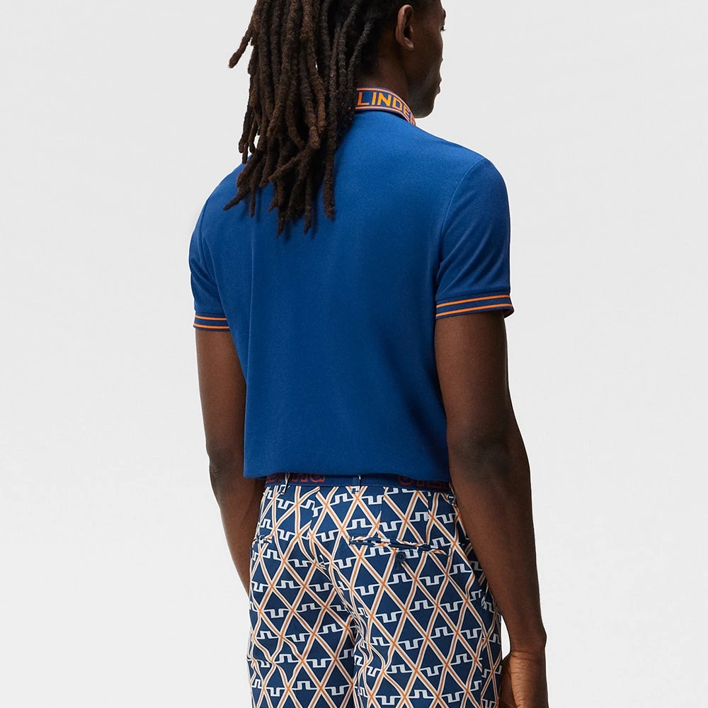 J.Lindeberg Golf Shirt - Austin Regular Fit - Estate Blue AW23 8 J.Lindeberg Golf Shirt - Austin Regular Fit - Estate Blue AW23 - Image 6