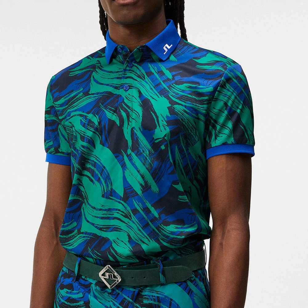 J.Lindeberg Golf Shirt - KV Print Regular Fit - Death Valley AW23 7 J.Lindeberg Golf Shirt - KV Print Regular Fit - Death Valley AW23 - Image 5