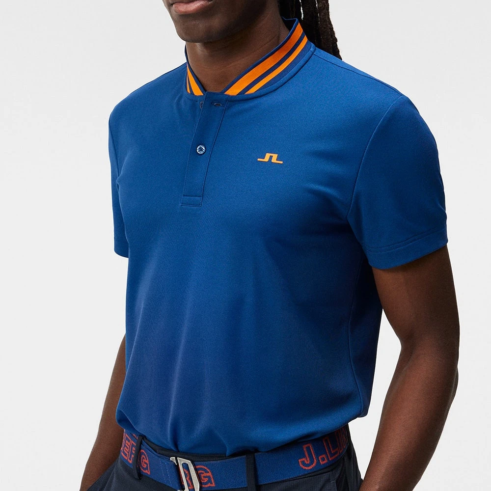 J.Lindeberg Golf Shirt - Tyson Regular Fit - Estate Blue AW23 - Image 5