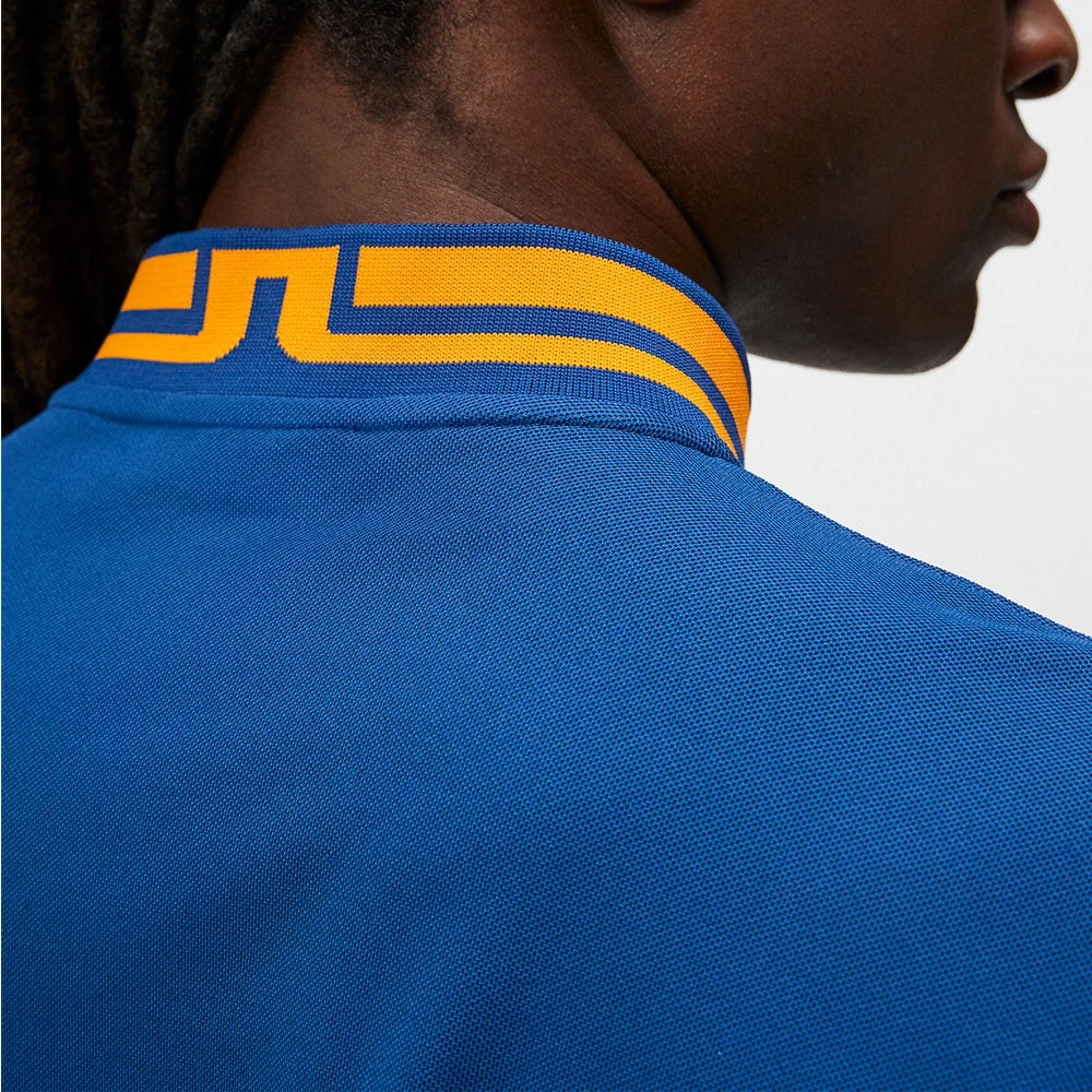 J.Lindeberg Golf Shirt - Tyson Regular Fit - Estate Blue AW23 - Image 8