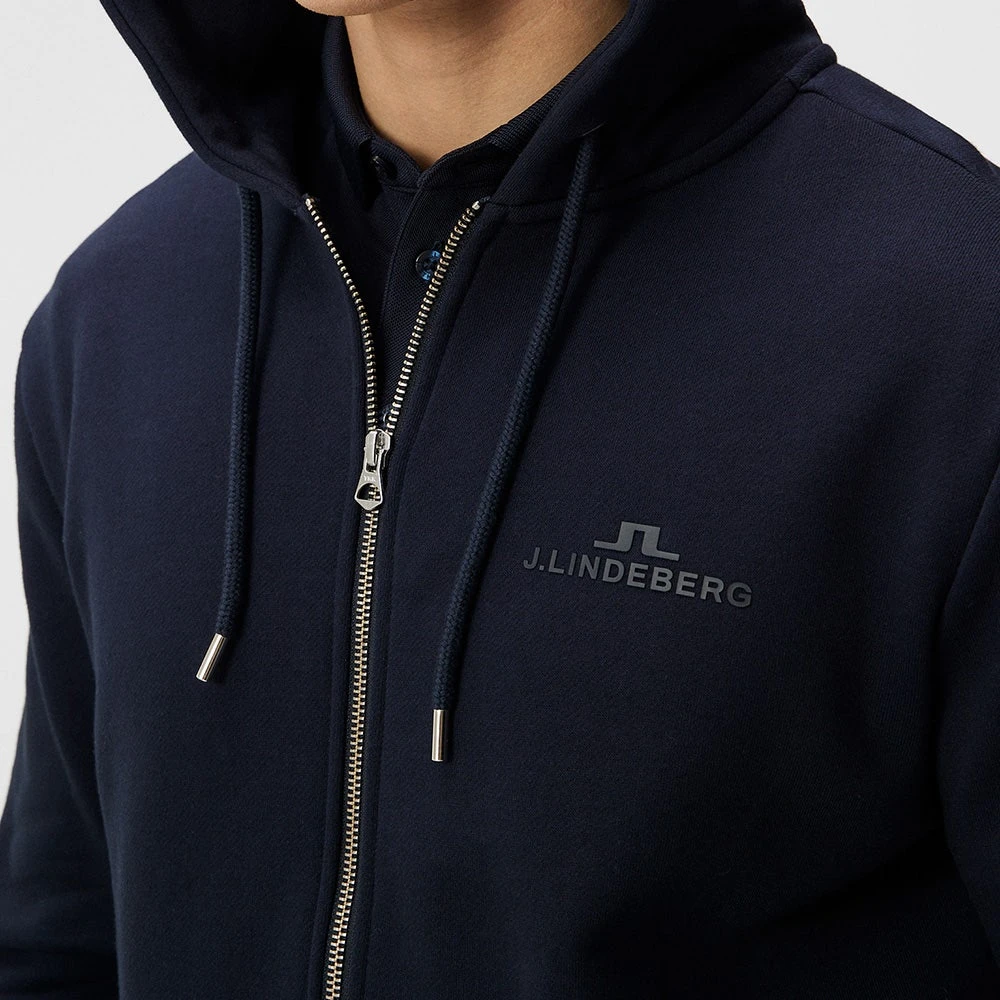 J.Lindeberg Golf Hoodie - Alpha Fleece FZ - JL Navy AW23 8 J.Lindeberg Golf Hoodie - Alpha Fleece FZ - JL Navy AW23 - Image 6