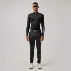 J.Lindeberg Golf Base Layer - Aello SC - Black AW23 -Golf Fashion Shop jl golf base layer shirt aello aw21 02a
