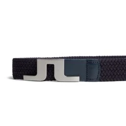 J.Lindeberg Golf Belt - Berry Stretch Woven - JL Navy AW23 -Golf Fashion Shop jl golf belt berry stretch woven carry over navy aw23 03