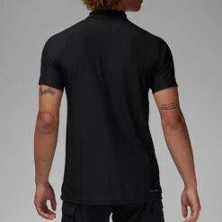 Nike Jordan Golf Shirt - DF ADV Jacquard Polo - Black FA23 -Golf Fashion Shop jordan golf shirt df adv jacquard polo black fa23 dz0548 010 2