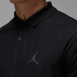 Nike Jordan Golf Shirt - DF ADV Jacquard Polo - Black FA23 -Golf Fashion Shop jordan golf shirt df adv jacquard polo black fa23 dz0548 010 3