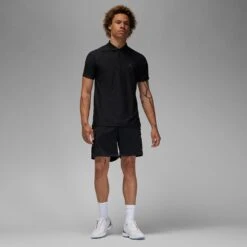 Nike Jordan Golf Shirt - DF ADV Jacquard Polo - Black FA23 -Golf Fashion Shop jordan golf shirt df adv jacquard polo black fa23 dz0548 010 5