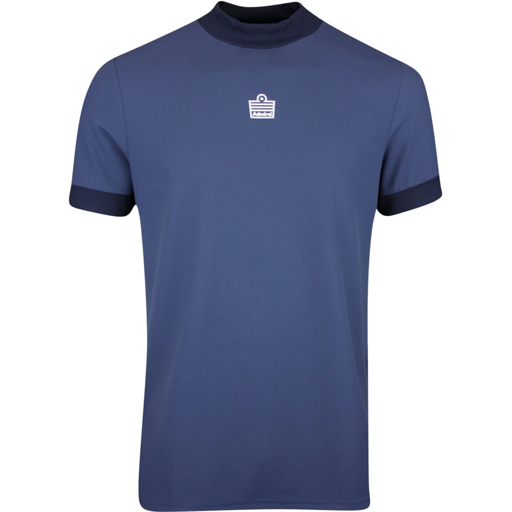Macade Golf Shirt - Admiral Sportswear Mock Neck Polo - Navy AW23 3 Macade Golf Shirt - Admiral Sportswear Mock Neck Polo - Navy AW23