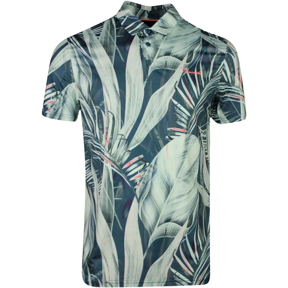 Macade Golf Shirt - Calathea Floral Polo - Teal SS23 3 Macade Golf Shirt - Calathea Floral Polo - Teal SS23