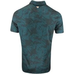 Macade Golf Shirt - Fern Script Polo - Dark Teal SU23 -Golf Fashion Shop macade golf shirt fern script polo dark teal su23 scr202341 63