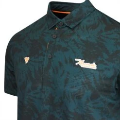 Macade Golf Shirt - Fern Script Polo - Dark Teal SU23 -Golf Fashion Shop macade golf shirt fern script polo dark teal su23 scr202341 64