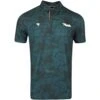 Macade Golf Shirt - Fern Script Polo - Dark Teal SU23
