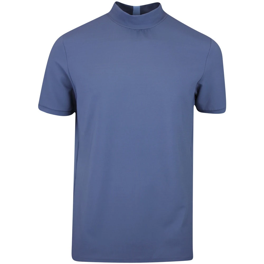 Macade Golf Shirt - Heath Mock Polo - Mid Blue AW23 3 Macade Golf Shirt - Heath Mock Polo - Mid Blue AW23