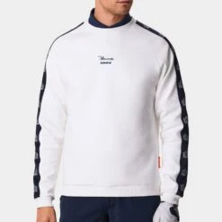 Macade Golf Pullover - Admiral Sportswear Kit Crew - White AW23 16 Macade Golf Pullover - Admiral Sportswear Kit Crew - White AW23 -Golf Fashion Shop macade admiral collaboration 0027 whitekitadmiralcrewneckweb1