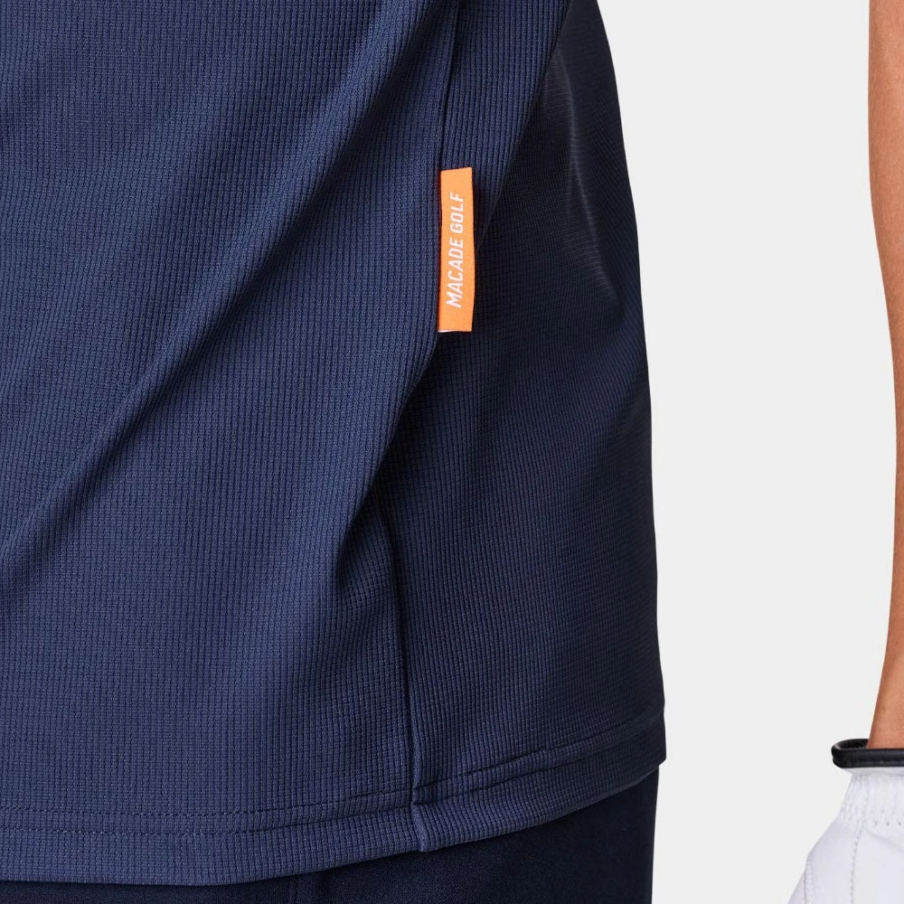 Macade Golf Shirt - Admiral Sportswear Mock Neck Polo - Navy AW23 12 Macade Golf Shirt - Admiral Sportswear Mock Neck Polo - Navy AW23 - Image 10