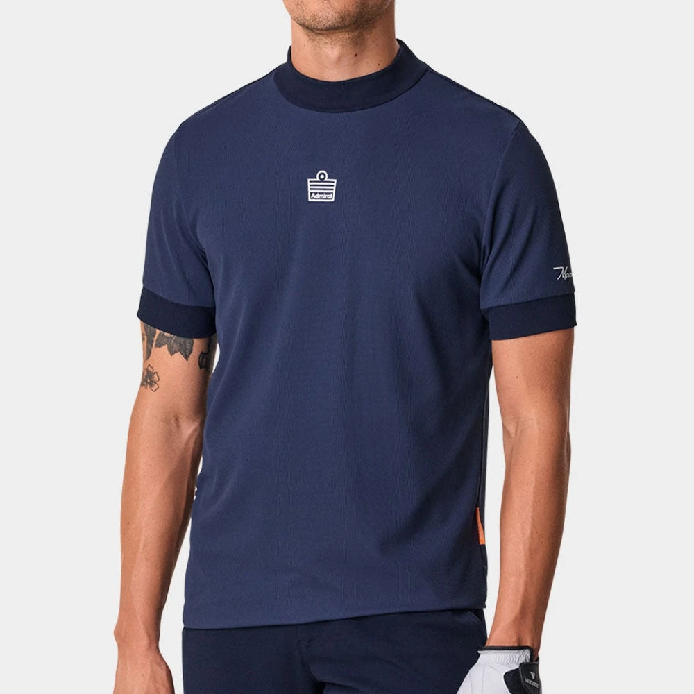 Macade Golf Shirt - Admiral Sportswear Mock Neck Polo - Navy AW23 7 Macade Golf Shirt - Admiral Sportswear Mock Neck Polo - Navy AW23 - Image 5