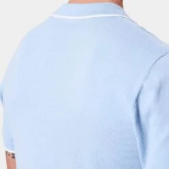 Macade Golf Shirt - Mac Intarsia Knitted Polo - Light Blue AW23 20 Macade Golf Shirt - Mac Intarsia Knitted Polo - Light Blue AW23 -Golf Fashion Shop macade golf 0009 5. mac light blue 1080x