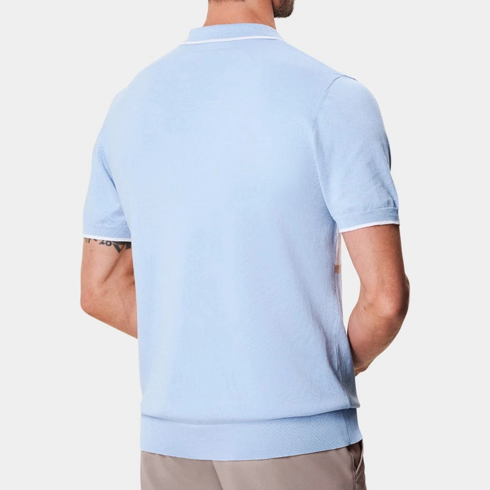 Macade Golf Shirt - Mac Intarsia Knitted Polo - Light Blue AW23 9 Macade Golf Shirt - Mac Intarsia Knitted Polo - Light Blue AW23 - Image 7