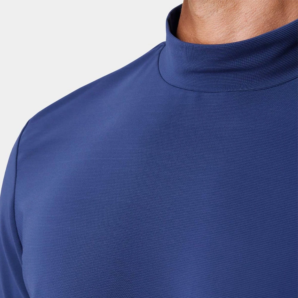 Macade Golf Shirt - Heath Mock Polo - Mid Blue AW23 10 Macade Golf Shirt - Heath Mock Polo - Mid Blue AW23 - Image 8