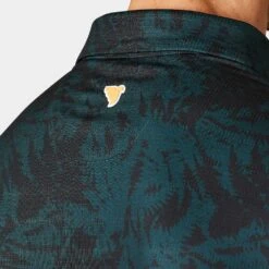 Macade Golf Shirt - Fern Script Polo - Dark Teal SU23 -Golf Fashion Shop macade golf shirt fern script polo dark teal su23 7