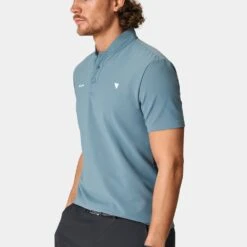 Macade Golf Shirt - Heath Blade Polo - Blue SU23 -Golf Fashion Shop macade golf shirt heath blade polo blue su23 2