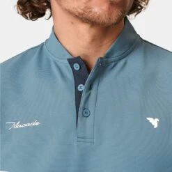Macade Golf Shirt - Heath Blade Polo - Blue SU23 -Golf Fashion Shop macade golf shirt heath blade polo blue su23 lifestyle
