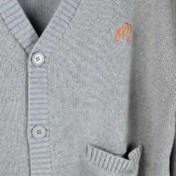 Malbon Golf Jumper - Legends Cardigan - Grey Heather SS23 -Golf Fashion Shop malbon golf jumper legends cardigan grey heather ss23 m 7602 htr 35