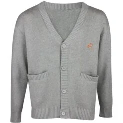 Malbon Golf Jumper - Legends Cardigan - Grey Heather SS23
