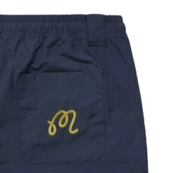 Malbon Golf Shorts - Heritage Walk - Navy - Gold SU23 -Golf Fashion Shop malbon golf shorts walker navy 2023 01a