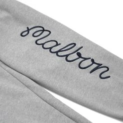 Malbon Golf Joggers - Rocky Sweatpants - Grey Heather SS23 -Golf Fashion Shop malbon golf trousers rocky sweatpants grey heather ss23 m 7607 htr b