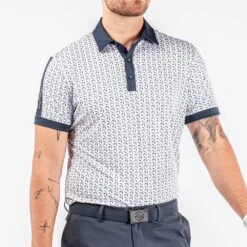 Galvin Green Golf Shirt - Malcolm Ventil8 - Navy AW23 -Golf Fashion Shop malcolm d01000059238 s1
