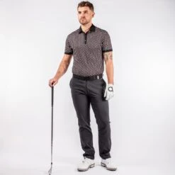 Galvin Green Golf Shirt - Malcolm Ventil8 - Black AW23 -Golf Fashion Shop malcolm d01000059375 s2