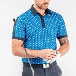 Galvin Green Golf Shirt - Malcolm Ventil8 - Blue AW23 16 Galvin Green Golf Shirt - Malcolm Ventil8 - Blue AW23 -Golf Fashion Shop malcolm d01000059380 s1