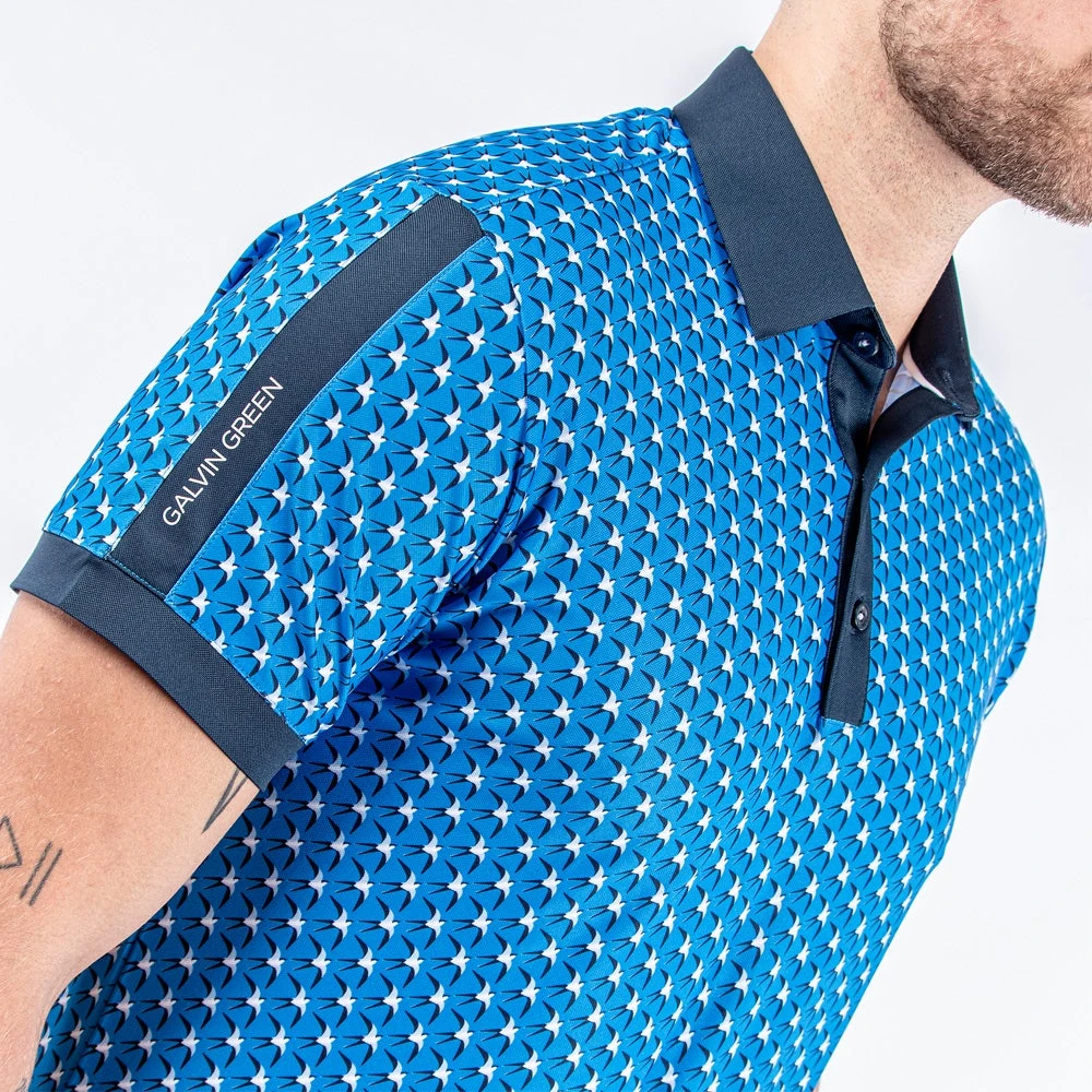 Galvin Green Golf Shirt - Malcolm Ventil8 - Blue AW23 10 Galvin Green Golf Shirt - Malcolm Ventil8 - Blue AW23 - Image 8