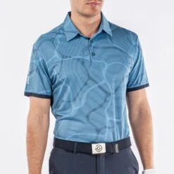 Galvin Green Golf Shirt - Markos Ventil8 - Ensign Blue AW23 -Golf Fashion Shop markos d01000089261 s2