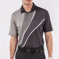 Galvin Green Golf Shirt - Mico Ventil8 - Black AW23 -Golf Fashion Shop mico d01000109396 s1