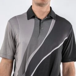 Galvin Green Golf Shirt - Mico Ventil8 - Black AW23 -Golf Fashion Shop mico d01000109396 s4