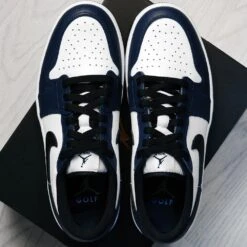 Nike Golf Shoes - Air Jordan 1 Low G - Midnight Navy SP23 21 Nike Golf Shoes - Air Jordan 1 Low G - Midnight Navy SP23 -Golf Fashion Shop nike air jordan 1 midnight navy detail 05
