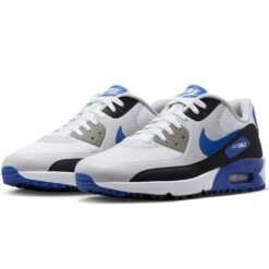 Nike Golf Shoes - Air Max 90 G - White - Game Royal 2023 -Golf Fashion Shop nike air max 90 golf shoes 2023 20