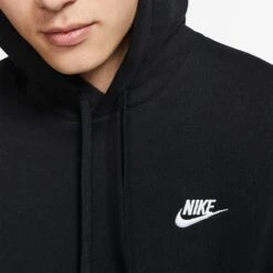 Nike Golf Hoodie - NSW Club Fleece Pullover - Black FA23 -Golf Fashion Shop nike golf hoodie nsw club fleece pullover black su23 bv2654 010 c