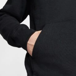 Nike Golf Hoodie - NSW Club Fleece Pullover - Black FA23 -Golf Fashion Shop nike golf hoodie nsw club fleece pullover black su23 bv2654 010 d