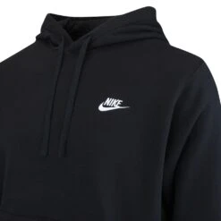 Nike Golf Hoodie - NSW Club Fleece Pullover - Black FA23 -Golf Fashion Shop nike golf hoodie nsw club fleece pullover black su23 bv2654 010 f