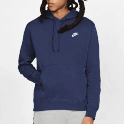 Nike Golf Hoodie - NSW Club Fleece Pullover - Midnight FA23 -Golf Fashion Shop nike golf hoodie nsw club fleece pullover midnight su23 bv2654 410 a