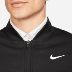 Nike Golf Jacket - Tour Essential Mix FZ - Black FA23 -Golf Fashion Shop nike golf jacket tour essential mix fz black sp23 dv1663 010 11