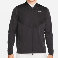 Nike Golf Jacket - Tour Essential Mix FZ - Black FA23 -Golf Fashion Shop nike golf jacket tour essential mix fz black sp23 dv1663 010 9