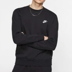 Nike Golf Jumper - NSW Club Fleece Crew Neck - Black FA23 16 Nike Golf Jumper - NSW Club Fleece Crew Neck - Black FA23 -Golf Fashion Shop nike golf jumper nsw club fleece crew neck black su23 bv2662 010 m